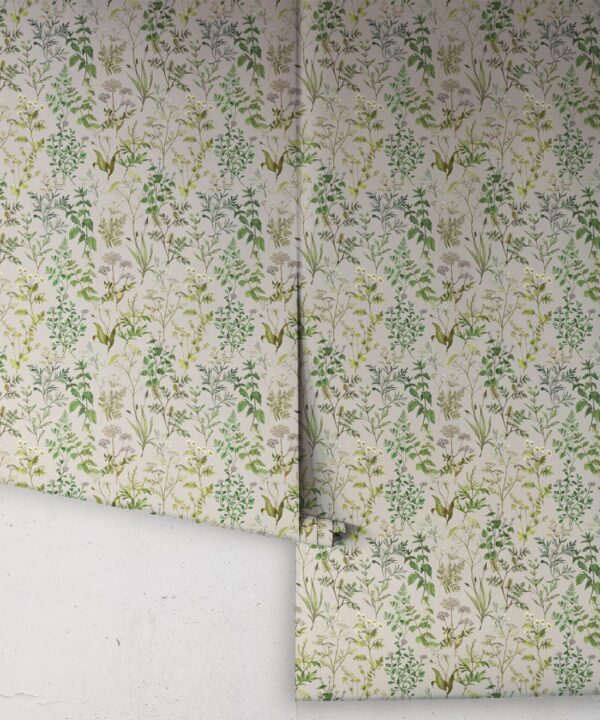 Herbarium Wallpaper • Hackney & Co. • Grey • Roll