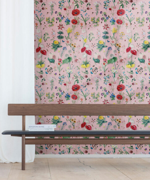 Jolie Wallpaper • Floral Wallpaper • Ribbon • Insitu