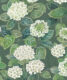 Hydrangea Garden Wallpaper • Green • Swatch