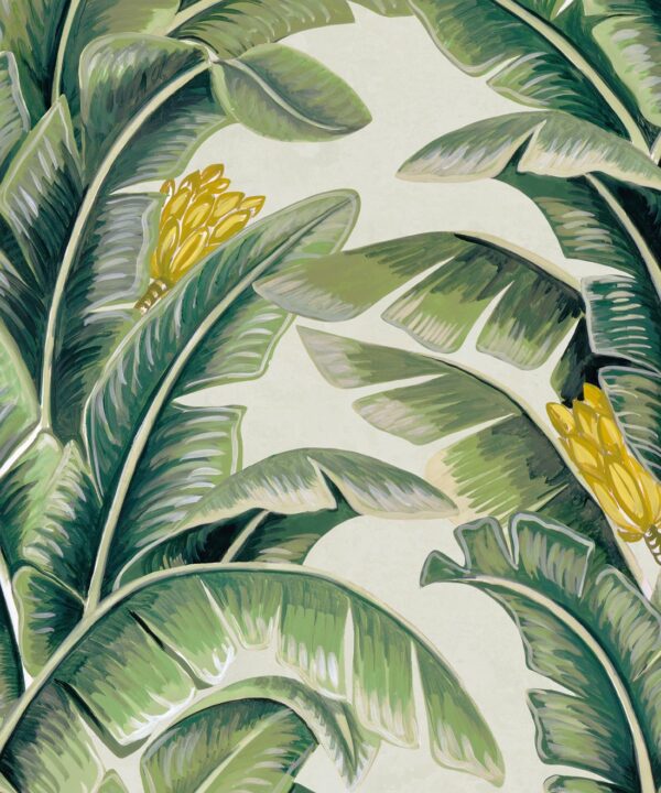 The Great Shalimar • Banana Leaf Wallpaper • Beige • Swatch