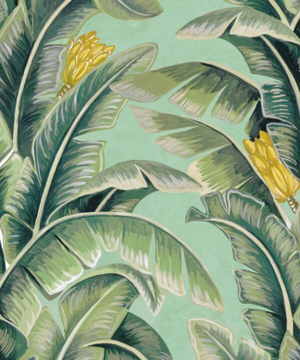 The Great Shalimar • Banana Leaf Wallpaper • Green • Swatch