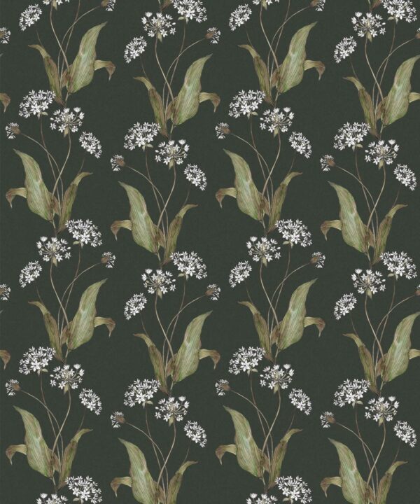 Wild Garlic Wallpaper • Hackney & Co. • Green • Swatch