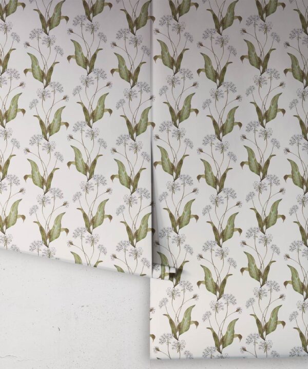 Wild Garlic Wallpaper • Hackney & Co. • Light Stone • Roll