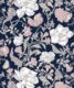 Magnolia Garden Wallpaper • Floral Wallpaper with Pomegranates • Iryna Ruggeri • Navy • Swatch