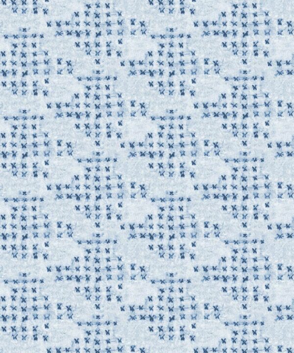 Barre Reversed Wallpaper • Shibori • Indigo • Swatch