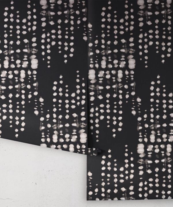 Love Notes Wallpaper • Shibori • Charcoal Reversed • Rolls