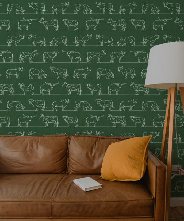 The Herd Wallpaper • Cow, Cattle, Farm Animals • Green • Insitu