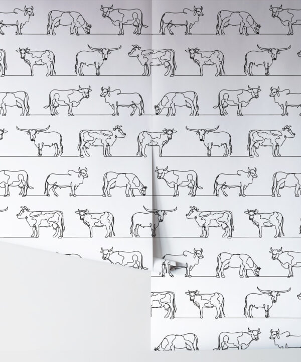 The Herd Wallpaper • Cow, Cattle, Farm Animals • White • Rolls