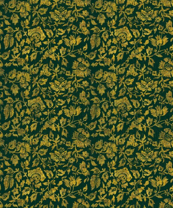 Damask Bloom Wallpaper • Green • Swatch