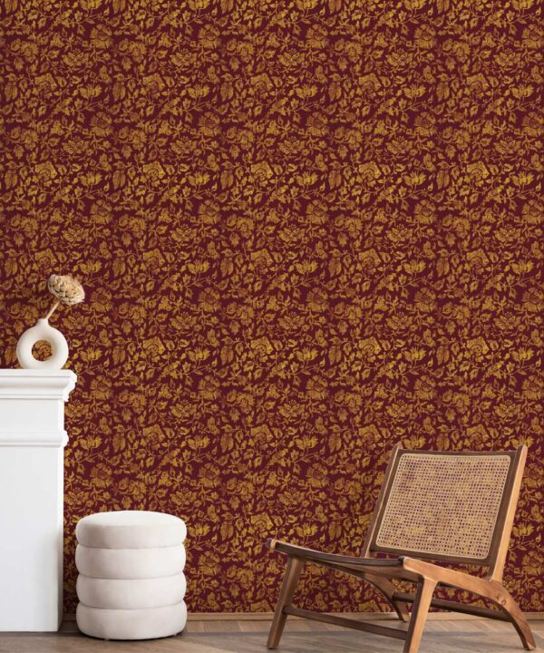 Damask Bloom Wallpaper • Velvet • Insitu