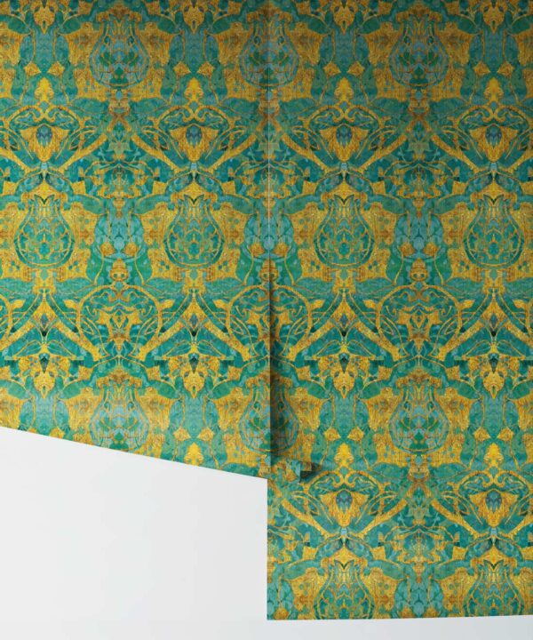 Damask Tulip Wallpaper • Citrine • Rolls