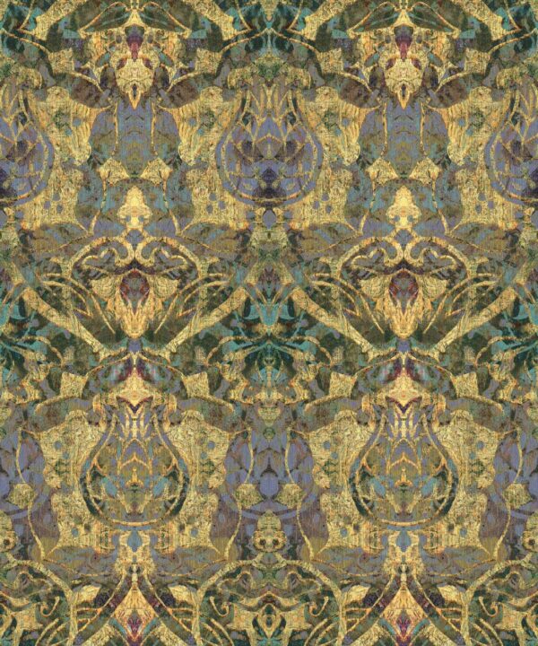 Damask Tulip Wallpaper • Opal • Swatch