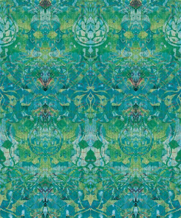 Damask Tulip Wallpaper • Topaz • Swatch