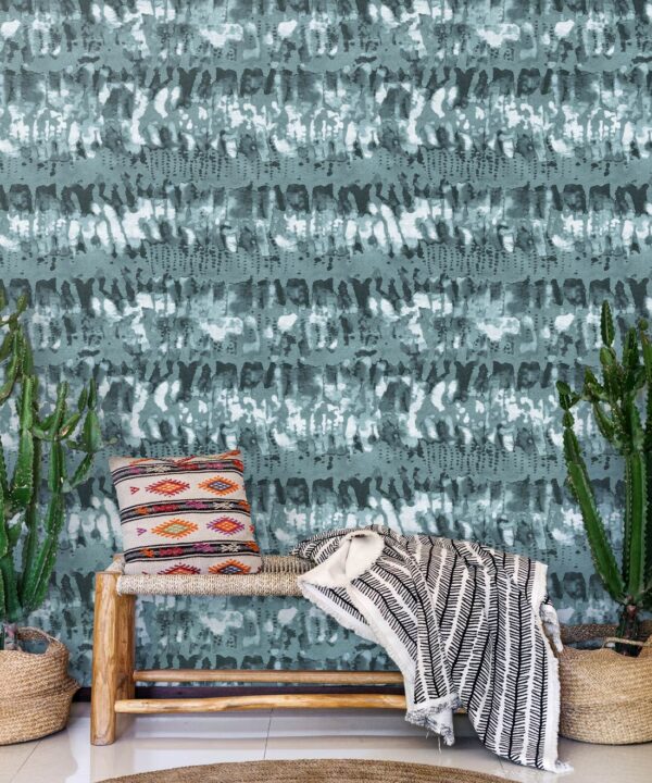 Tae Wallpaper • Shibori • Hunter • Insitu