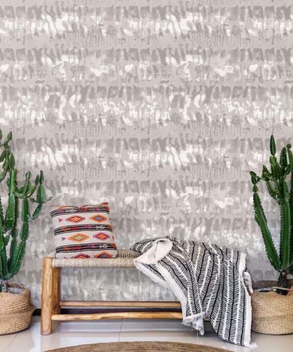 Tae Wallpaper • Shibori • Natural • Insitu