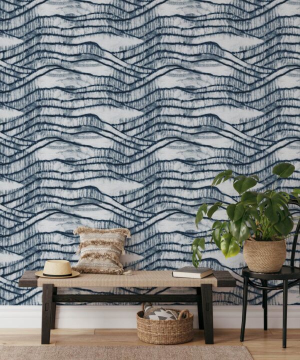 Vista Wallpaper • Shibori • Indigo • Insitu