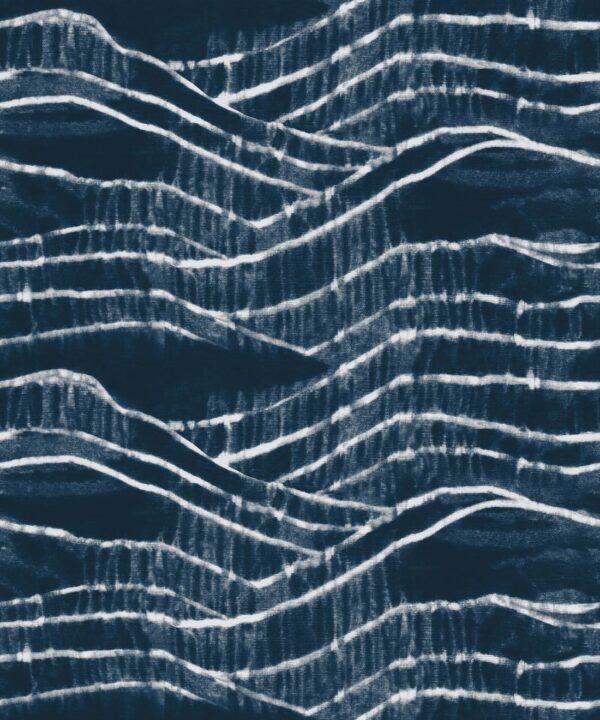 Vista Wallpaper • Shibori • Indigo Reversed • Swatch