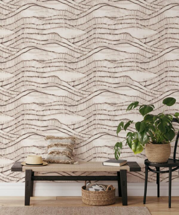 Vista Wallpaper • Shibori • Sand • Insitu