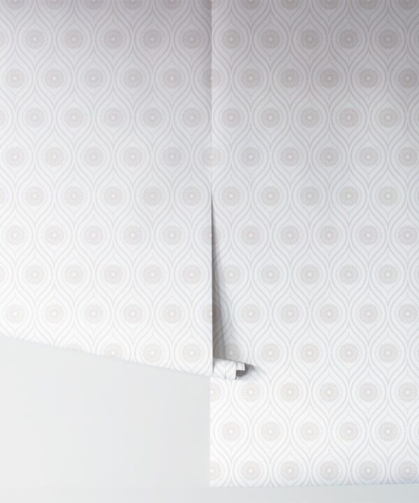 Retro Pop Wallpaper • Geometric • Beige Reverse • Rolls