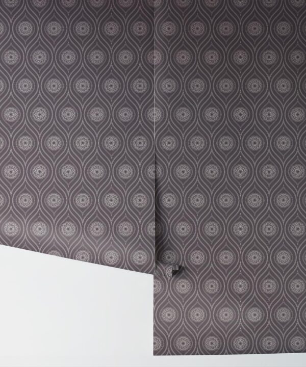 Retro Pop Wallpaper • Geometric • Dark Grey • Rolls