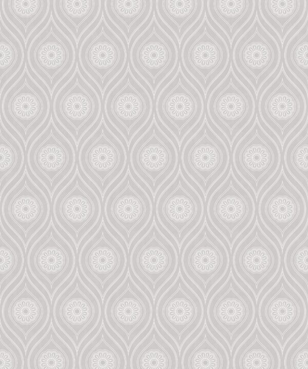 Retro Pop Wallpaper • Geometric • Light Grey • Swatch