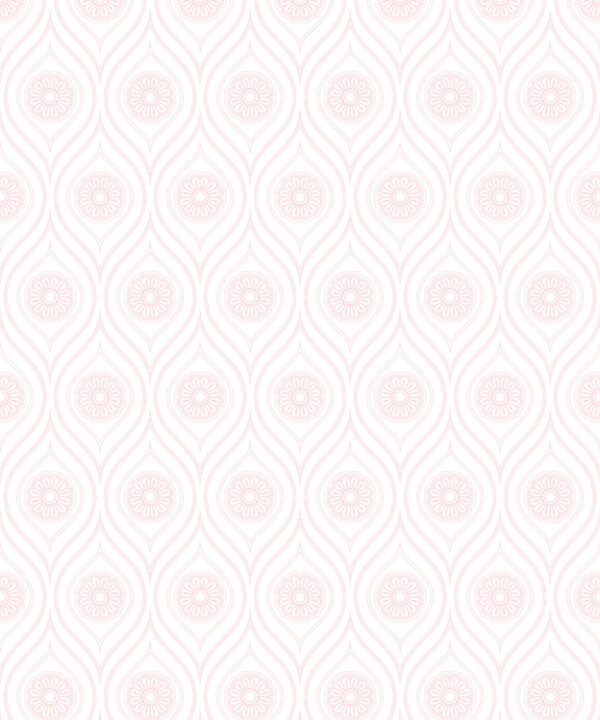 Retro Pop Wallpaper • Geometric • Pink Reverse • Swatch