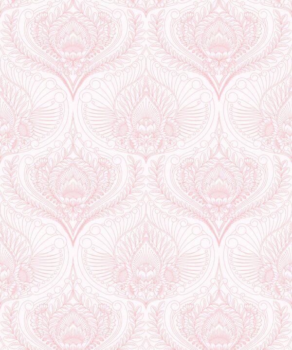 Baroque Fusion Wallpaper • Ornate Luxurious • Pink Reverse • Swatch