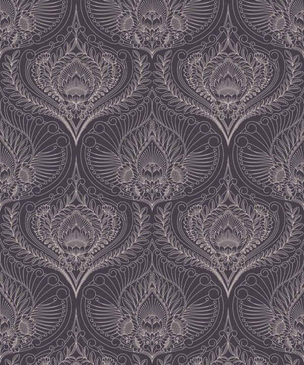 Baroque Fusion Wallpaper • Ornate Luxurious • Slate • Swatch