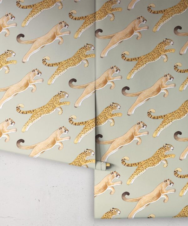 Amazon Big Cat Wallpaper • Jaguars & Pumas • Olive • Rolls