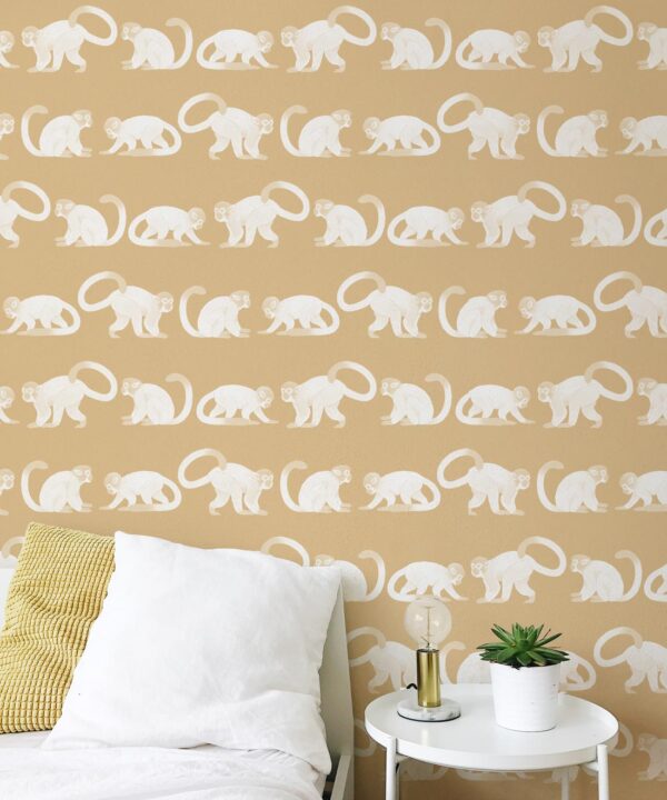 Squirrel Monkeys Wallpaper • Yellow • Insitu