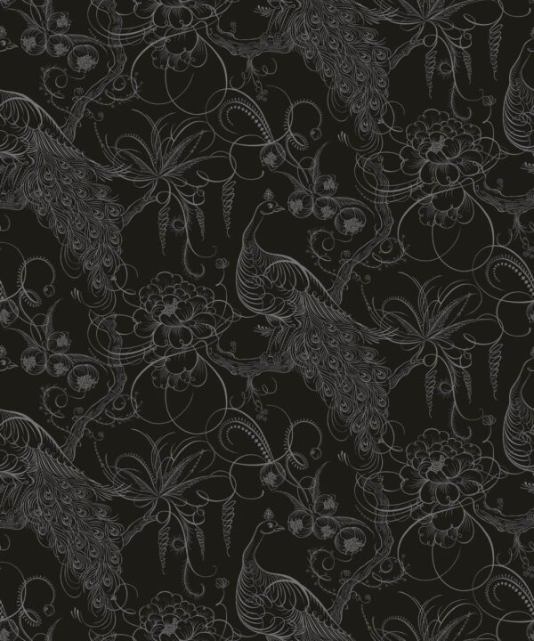 Paradise Wallpaper • Bird Wallpaper • Night • Swatch