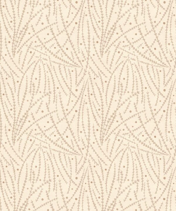 Brush Wallpaper • Floral Wallpaper • Cream • Swatch