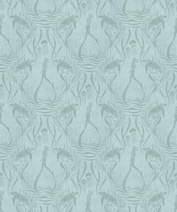 Deep Sea Wallpaper • Floral Wallpaper • Egg Shell • Swatch