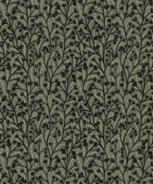 Petals Wallpaper • Floral Wallpaper • Evergreen• Swatch