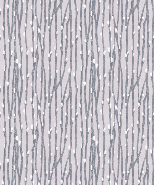 Pussy Willow Wallpaper • Floral Wallpaper • Gray • Swatch