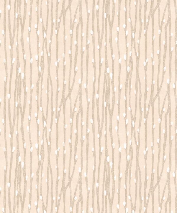 Pussy Willow Wallpaper • Floral Wallpaper • Nude • Swatch