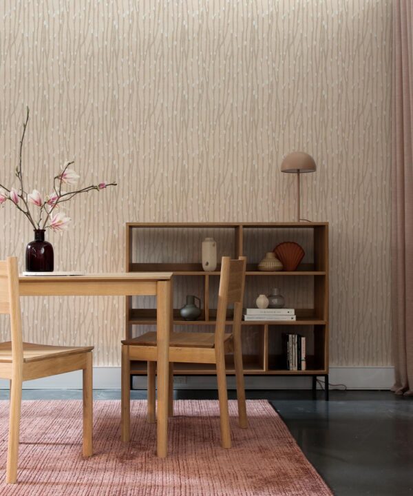 Pussy Willow Wallpaper • Floral Wallpaper • Nude • Insitu