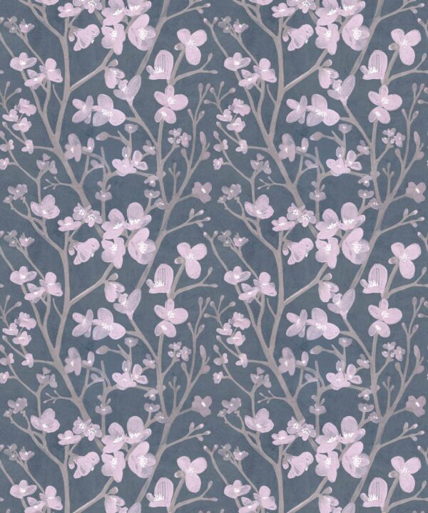 Quince Wallpaper • Floral Wallpaper • Gray • Swatch