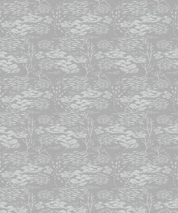 Shoal Wallpaper • Floral Wallpaper • Gray • Swatch