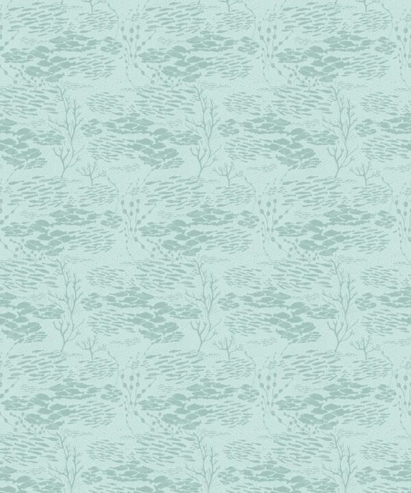 Shoal Wallpaper • Floral Wallpaper • Light Mint • Swatch