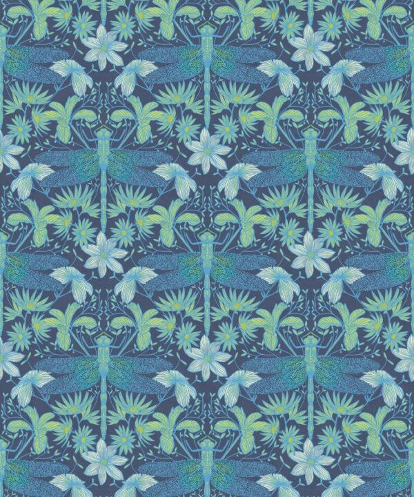 Starseed Wallpaper • Floral Wallpaper • Aqua • Swatch