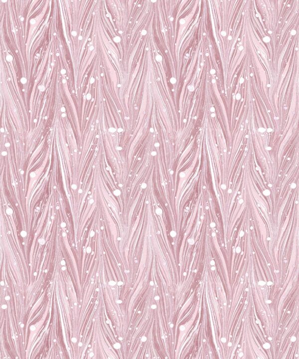 Antique Straight Wallpaper • Floral Wallpaper • Pink • Swatch