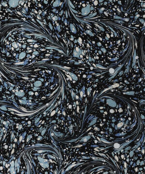 Marble Swirls Wallpaper • Charcoal • Navy • Swatch