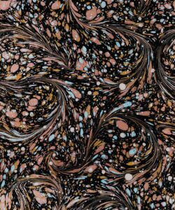Marble Swirls Wallpaper • Orange • Insitu • Swatch