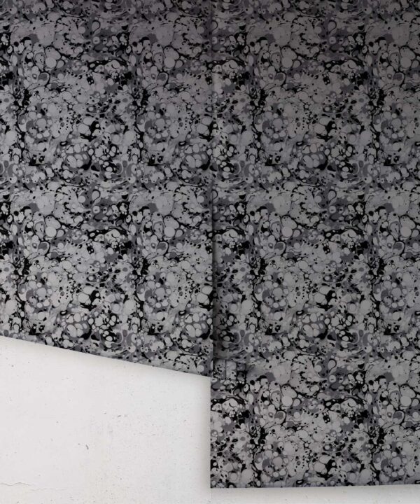 Pebbles Wallpaper • Marble Wallpaper • Charcoal • Rolls