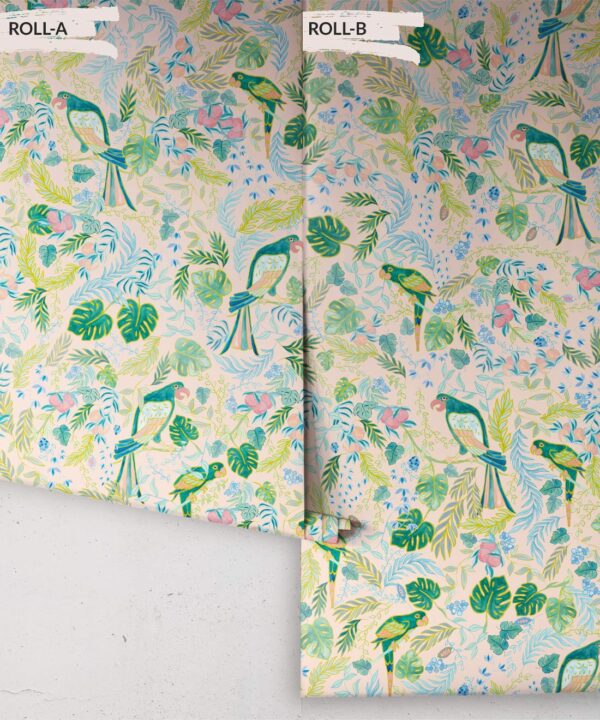 Tropical Paradise Wallpaper • Kip&co • Peach • A/B Rolls