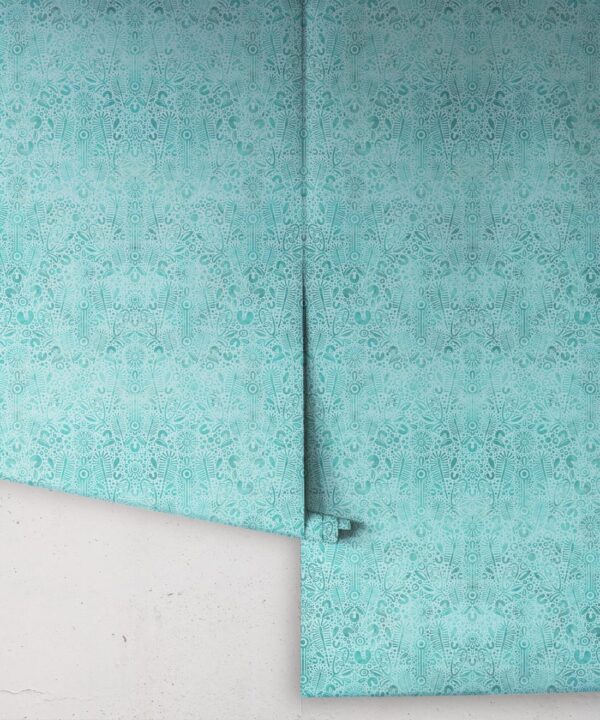 Banksia Bloom Wallpaper • Indigenous Wallpaper • Teal • Swatch