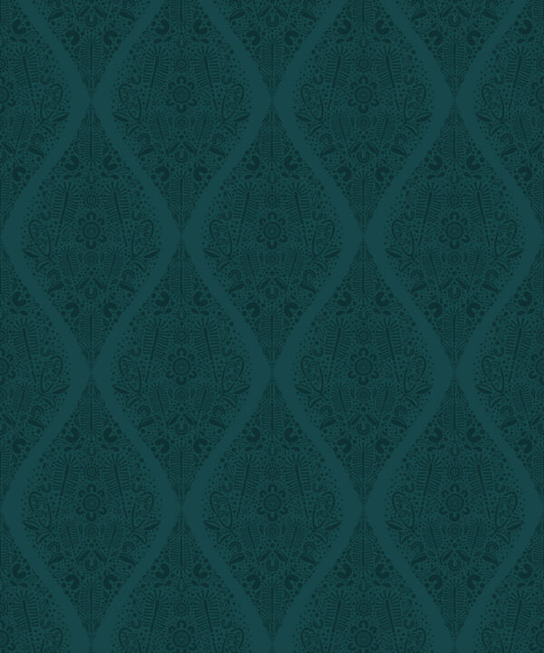 Banksia Bloom Wallpaper • Indigenous Wallpaper • Teal • Swatch