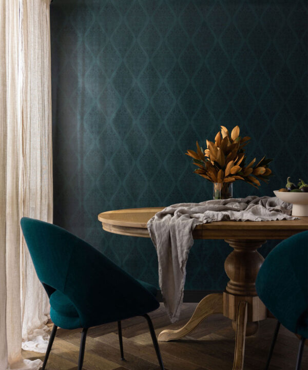 Banksia Wallpaper • Indigenous Wallpaper • Teal • Insitu