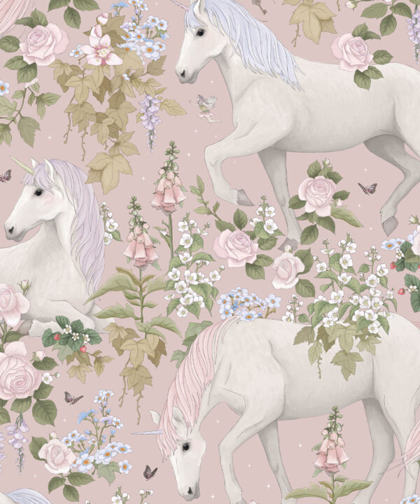 Field Of Dreams Wallpaper • Children's Wallpaper • Ballet Rose • Swatch